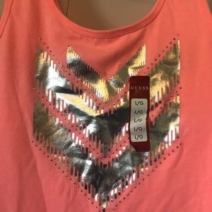 Guess Tank Top Women’s L Large Pink